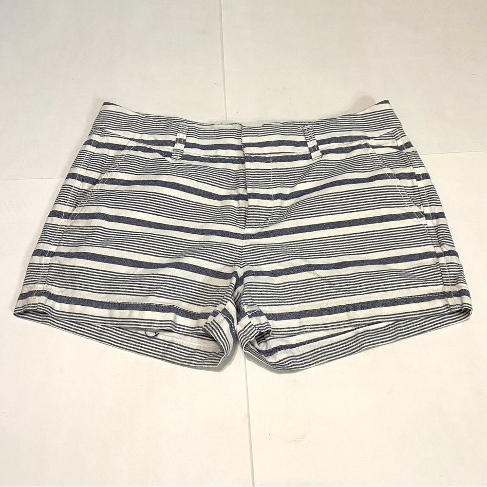46. Striped Women's Shorts - Black and White